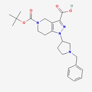 1-(1-Benzylpyrrolidin-3-YL)-5-(tert-butoxycarbonyl)-4,5,6,7-tetrahydro-1H-pyrazolo[4,3-C]pyridine-3-carboxylic acid