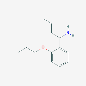 molecular formula C13H21NO B13043189 1-(2-Propoxyphenyl)butan-1-amine 