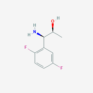 molecular formula C9H11F2NO B13043192 (1R,2S)-1-amino-1-(2,5-difluorophenyl)propan-2-ol 