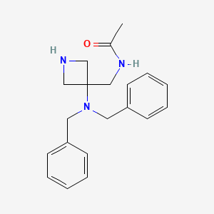 molecular formula C20H25N3O B13043201 N-{[3-(dibenzylamino)azetidin-3-yl]methyl}acetamide 