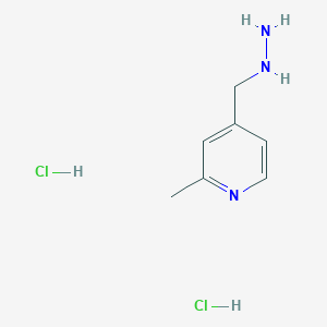 4-(Hydrazinylmethyl)-2-methylpyridine 2hcl