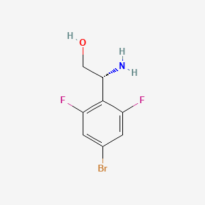 molecular formula C8H8BrF2NO B13043244 (R)-2-Amino-2-(4-bromo-2,6-difluorophenyl)ethan-1-OL 