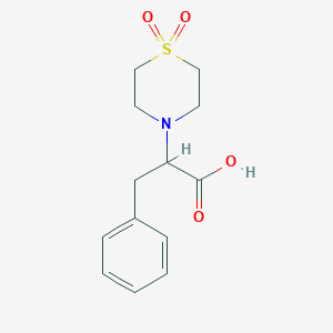 molecular formula C13H17NO4S B1304325 2-(1,1-Dioxidothiomorpholino)-3-phenylpropanoic acid CAS No. 100610-68-2