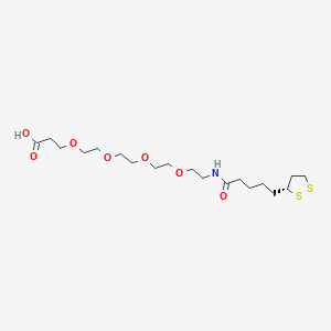 molecular formula C19H35NO7S2 B13043266 (R)-Lipoamido-peg4-acid 