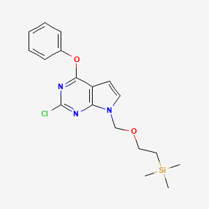 2-Chloro-4-phenoxy-7-((2-(trimethylsilyl)ethoxy)methyl)-7H-pyrrolo[2,3-D]pyrimidine