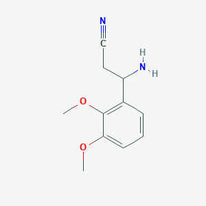 molecular formula C11H14N2O2 B13043330 3-Amino-3-(2,3-dimethoxyphenyl)propanenitrile 