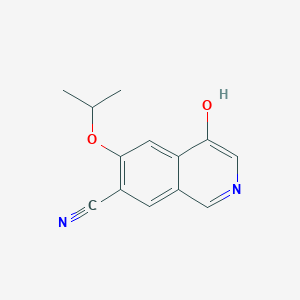 molecular formula C13H12N2O2 B13043335 4-Hydroxy-6-isopropoxyisoquinoline-7-carbonitrile 