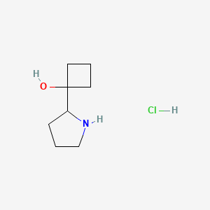 1-(Pyrrolidin-2-YL)cyclobutan-1-OL hcl