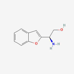 molecular formula C10H11NO2 B13043387 (2r)-2-Amino-2-benzo[d]furan-2-ylethan-1-ol 