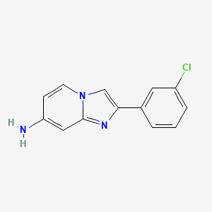 molecular formula C13H10ClN3 B13043388 2-(3-Chlorophenyl)imidazo[1,2-A]pyridin-7-amine 