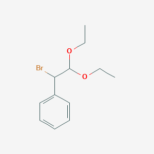 molecular formula C12H17BrO2 B13043391 (1-Bromo-2,2-diethoxyethyl)benzene 