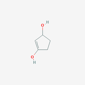 molecular formula C5H8O2 B13043412 Cyclopent-1-ene-1,3-diol 