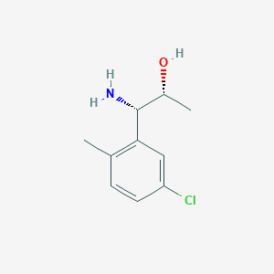 molecular formula C10H14ClNO B13043417 (1S,2R)-1-Amino-1-(5-chloro-2-methylphenyl)propan-2-OL 