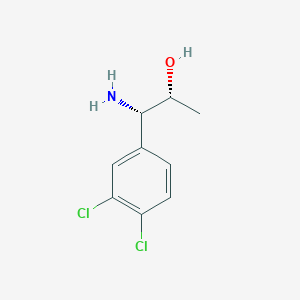 molecular formula C9H11Cl2NO B13043431 (1S,2R)-1-Amino-1-(3,4-dichlorophenyl)propan-2-OL 