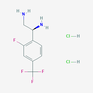 (1S)-1-[2-Fluoro-4-(trifluoromethyl)phenyl]ethane-1,2-diamine 2hcl