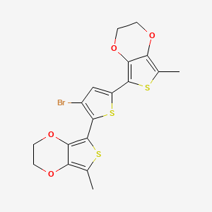 7,7'-(3-Bromothiophene-2,5-diyl)bis(5-methyl-2,3-dihydrothieno[3,4-B][1,4]dioxine)