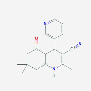 2,7,7-Trimethyl-5-oxo-4-(pyridin-3-yl)-1,4,5,6,7,8-hexahydroquinoline-3-carbonitrile