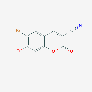 molecular formula C11H6BrNO3 B13043556 6-Bromo-7-methoxy-2-oxo-2H-chromene-3-carbonitrile 