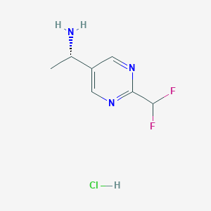 (S)-1-(2-(Difluoromethyl)pyrimidin-5-YL)ethan-1-amine hcl