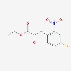 Benzenepropanoic acid, 4-romo-2-itro--xo-, ethyl ester