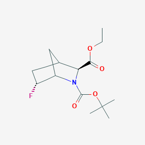 molecular formula C14H22FNO4 B13043587 Racemic-(3R,6R)-2-Tert-Butyl3-Ethyl6-Fluoro-2-Azabicyclo[2.2.1]Heptane-2,3-Dicarboxylate 