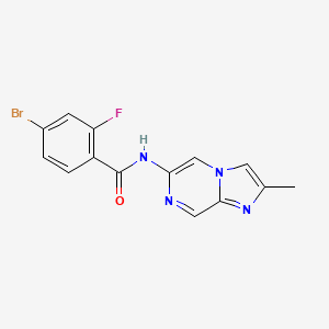 4-Bromo-2-fluoro-N-(2-methylimidazo[1,2-A]pyrazin-6-YL)benzamide