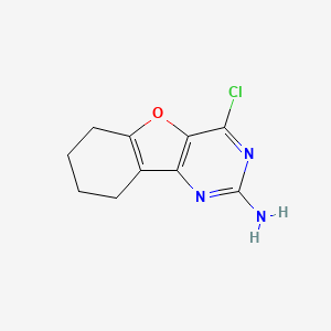 molecular formula C10H10ClN3O B13043627 4-Chloro-6,7,8,9-tetrahydrobenzofuro[3,2-D]pyrimidin-2-amine 