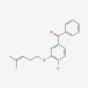 (4-Chloro-3-((4-methylpent-3-EN-1-YL)oxy)phenyl)(phenyl)methanone