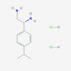 molecular formula C11H20Cl2N2 B13043641 (1R)-1-[4-(Methylethyl)phenyl]ethane-1,2-diamine 2hcl 