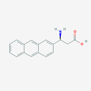 molecular formula C17H15NO2 B13043689 (3S)-3-Amino-3-(2-anthryl)propanoic acid 