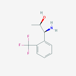 molecular formula C10H12F3NO B13043695 (1S,2R)-1-Amino-1-[2-(trifluoromethyl)phenyl]propan-2-OL 