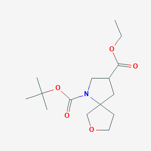 1-(Tert-butyl) 3-ethyl 7-oxa-1-azaspiro[4.4]nonane-1,3-dicarboxylate