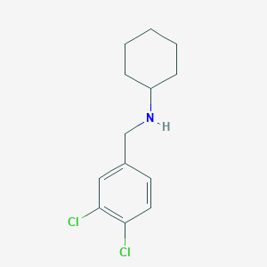 molecular formula C13H17Cl2N B13043743 N-[(3,4-dichlorophenyl)methyl]cyclohexanamine 