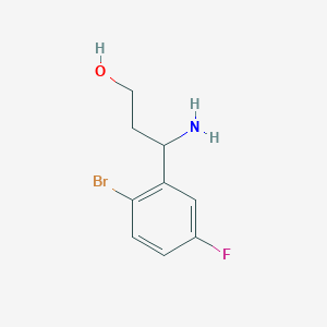 3-Amino-3-(2-bromo-5-fluorophenyl)propan-1-OL