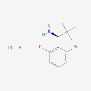 (S)-1-(2-Bromo-6-fluorophenyl)-2,2-dimethylpropan-1-amine hcl