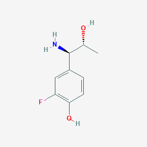 molecular formula C9H12FNO2 B13043799 4-((1R,2R)-1-Amino-2-hydroxypropyl)-2-fluorophenol 