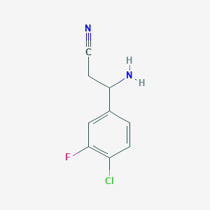 3-Amino-3-(4-chloro-3-fluorophenyl)propanenitrile