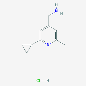 (2-Cyclopropyl-6-methylpyridin-4-YL)methanamine hcl