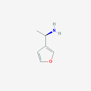 molecular formula C6H9NO B13043839 (1R)-1-(3-Furyl)ethylamine 