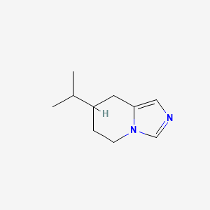 molecular formula C10H16N2 B13043853 7-Isopropyl-5,6,7,8-tetrahydroimidazo[1,5-A]pyridine 