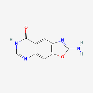 molecular formula C9H6N4O2 B13043874 2-Amino-[1,3]oxazolo[4,5-G]quinazolin-8-OL 