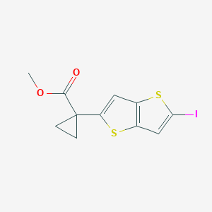 Methyl 1-(5-iodothieno[3,2-B]thiophen-2-YL)cyclopropane-1-carboxylate