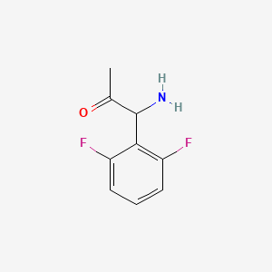 molecular formula C9H9F2NO B13043923 1-Amino-1-(2,6-difluorophenyl)acetone 