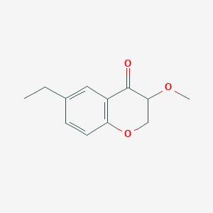 molecular formula C12H14O3 B13043924 6-Ethyl-3-methoxychroman-4-one 