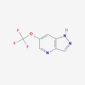 molecular formula C7H4F3N3O B13043937 6-(Trifluoromethoxy)-1H-pyrazolo[4,3-B]pyridine 