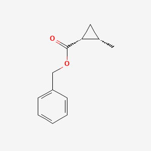 molecular formula C12H14O2 B13043942 (1R,2S)-Benzyl 2-methylcyclopropanecarboxylate 