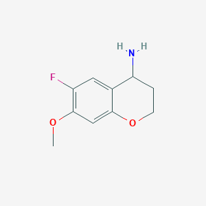 molecular formula C10H12FNO2 B13043954 6-Fluoro-7-methoxychroman-4-amine 