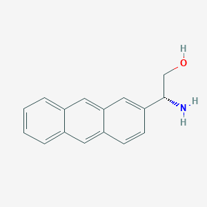 molecular formula C16H15NO B13043965 (2R)-2-Amino-2-(2-anthryl)ethan-1-OL 