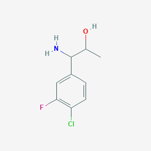 1-Amino-1-(4-chloro-3-fluorophenyl)propan-2-OL