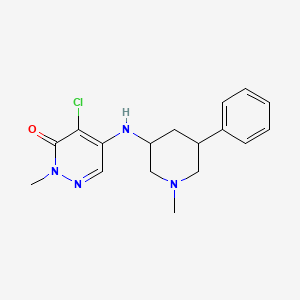 4-Chloro-2-methyl-5-((1-methyl-5-phenylpiperidin-3-YL)amino)pyridazin-3(2H)-one